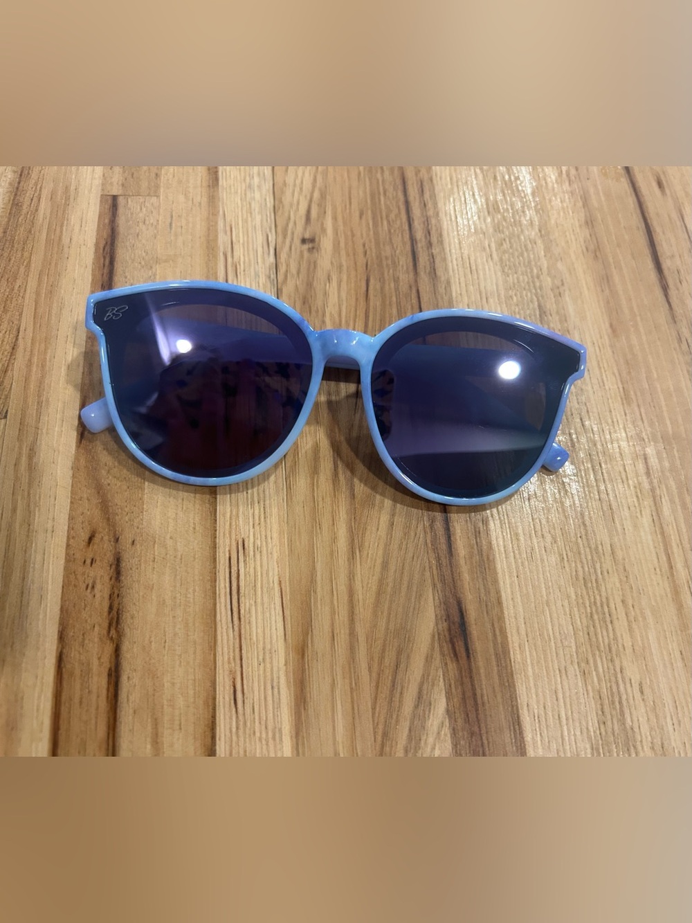 Light Blue Women's Sunglasses with Dark Lenses